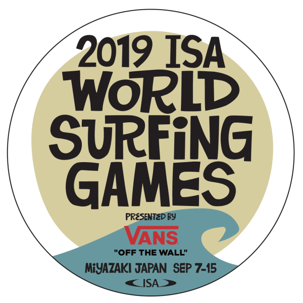 ISA World Surfing Games　September 7-15, 2019　Miyazaki, Japanロゴ
