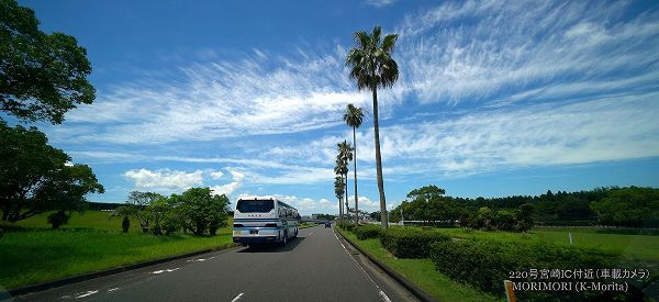 宮崎の道 景観 国道220号　一ッ葉有料道路分岐付近